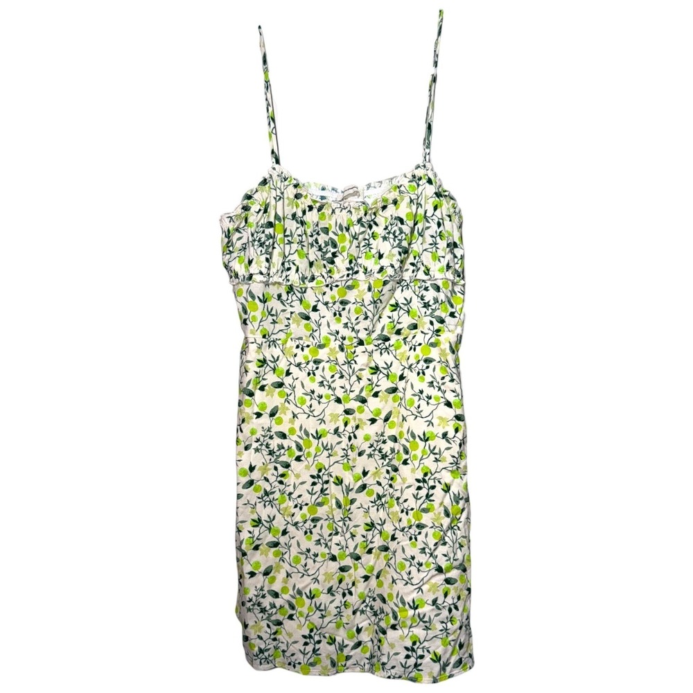 Urban Outfitters Citrus Lime Print Sundress Large Lined Mini Dress NWOT - Picture 3 of 6